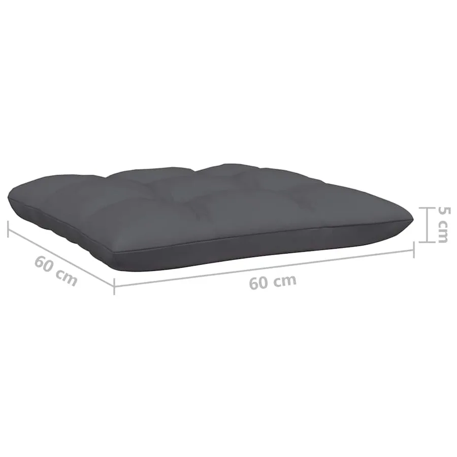 Canapé central de jardin avec coussins anthracite Gris Pin - 7