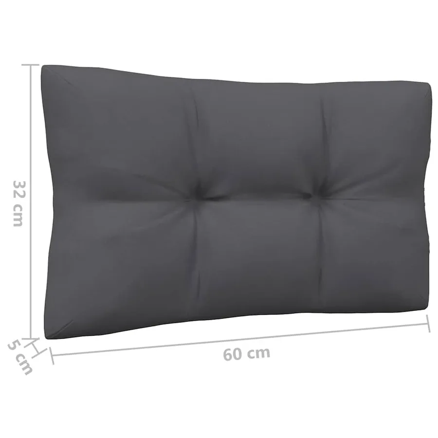 Canapé central de jardin avec coussins anthracite Gris Pin - 8