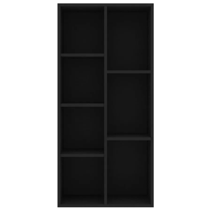 Bibliothèque Noir 50x25x106 cm Bois d'ingénierie - 4