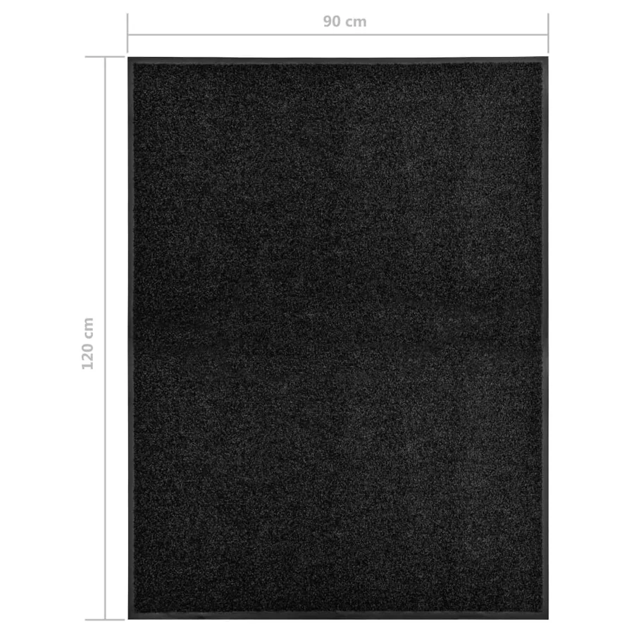Paillasson lavable Noir 90x120 cm - 6