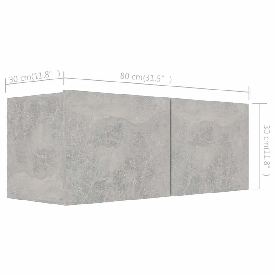 Ensemble de meubles TV 6 pcs Gris béton Bois d'ingénierie - 6
