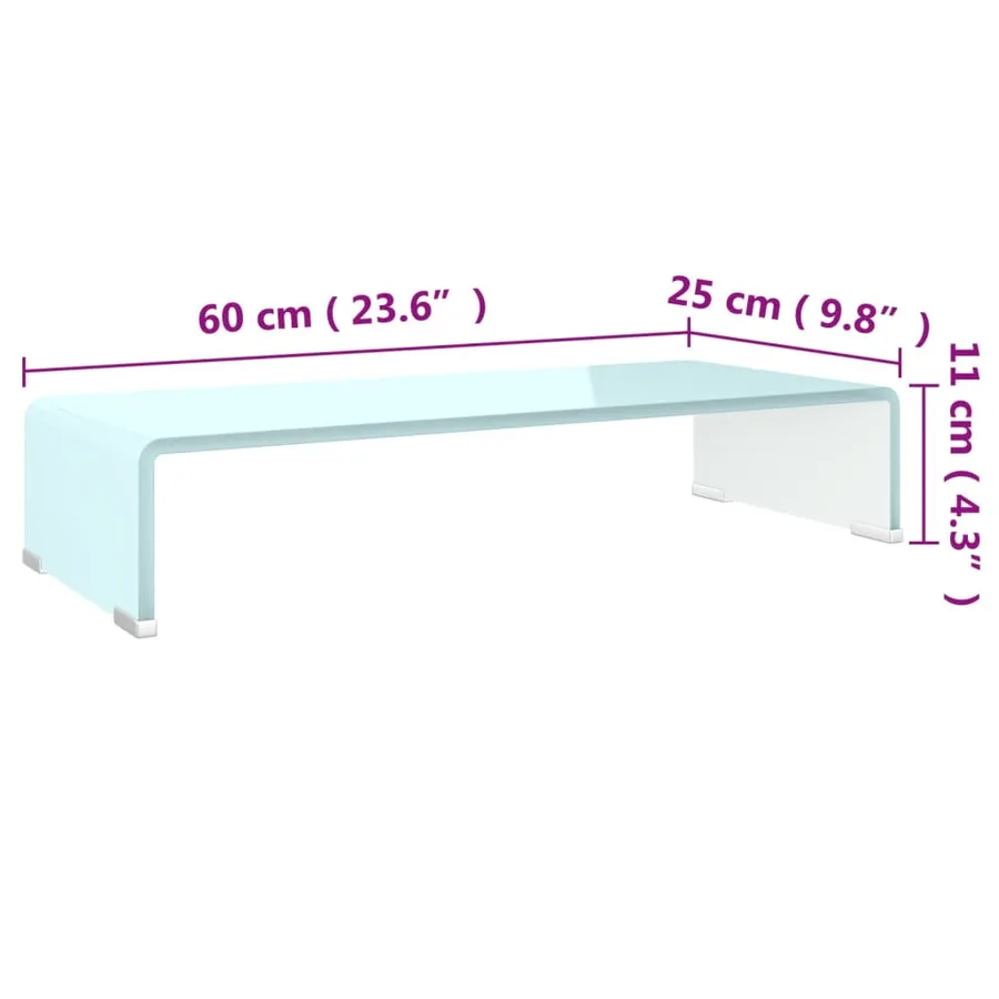 Meuble TV/Support pour moniteur 60x25x11 cm verre vert - 6