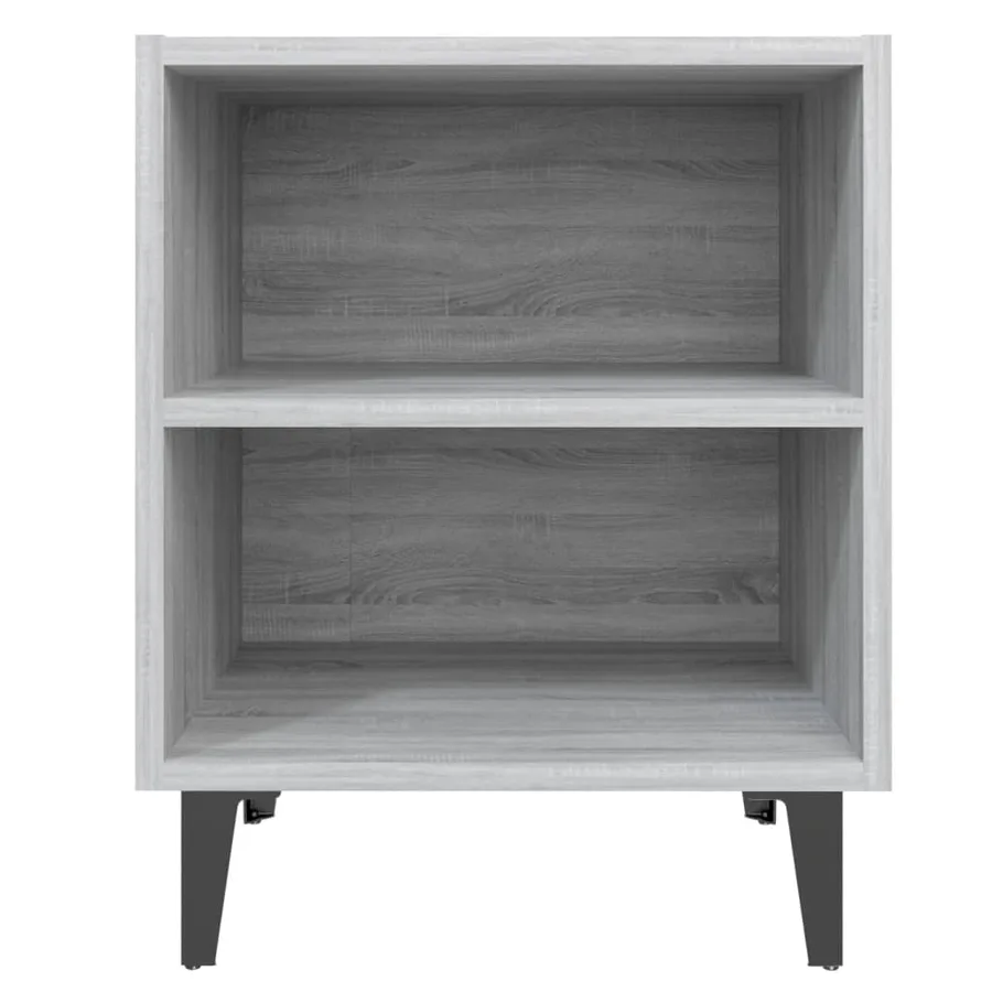 Table de chevet avec pieds en métal Sonoma gris 40x30x50 cm - 4