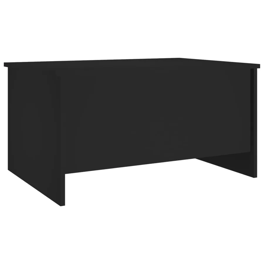 Table basse noir 80x55,5x41,5 cm bois d'ingénierie - 3