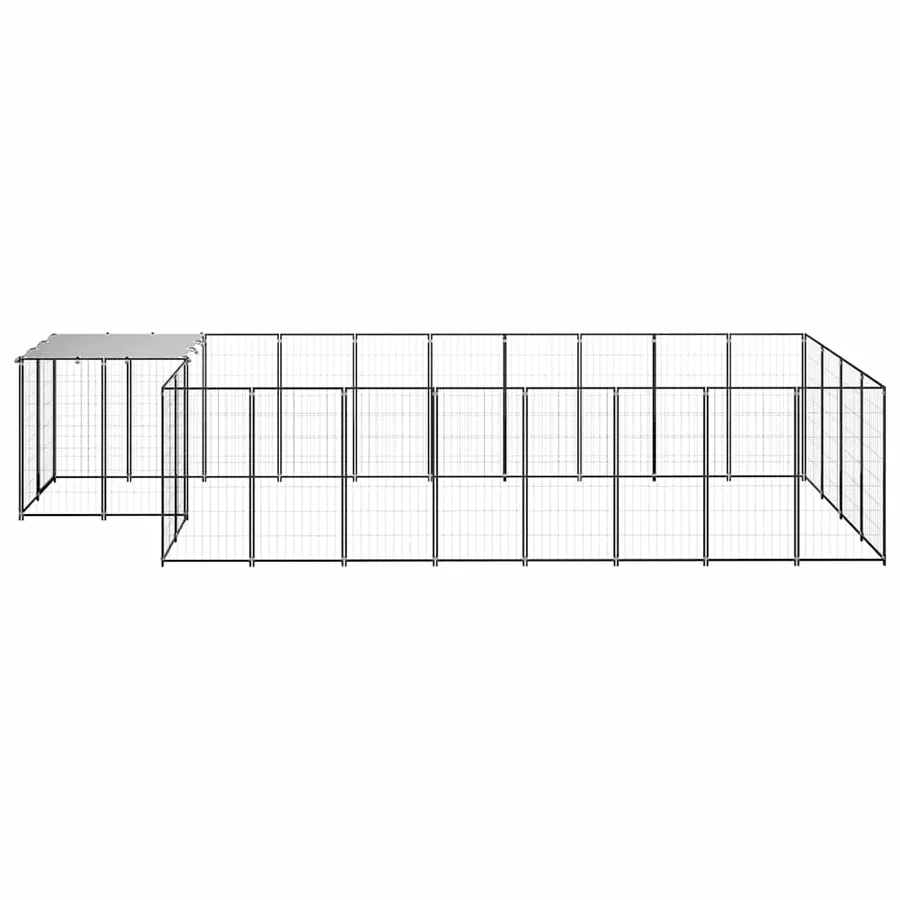 Chenil Noir 10,89 m² Acier - 3