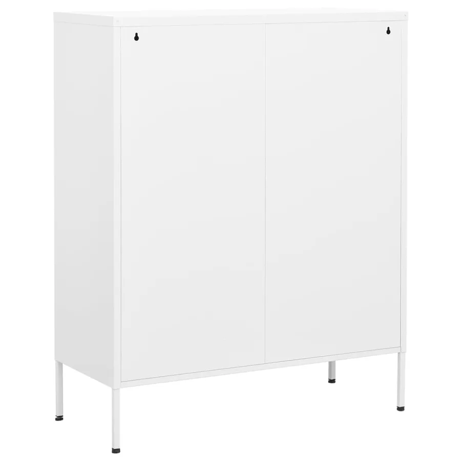 Armoire de rangement Blanc 80x35x101,5 cm Acier - 4