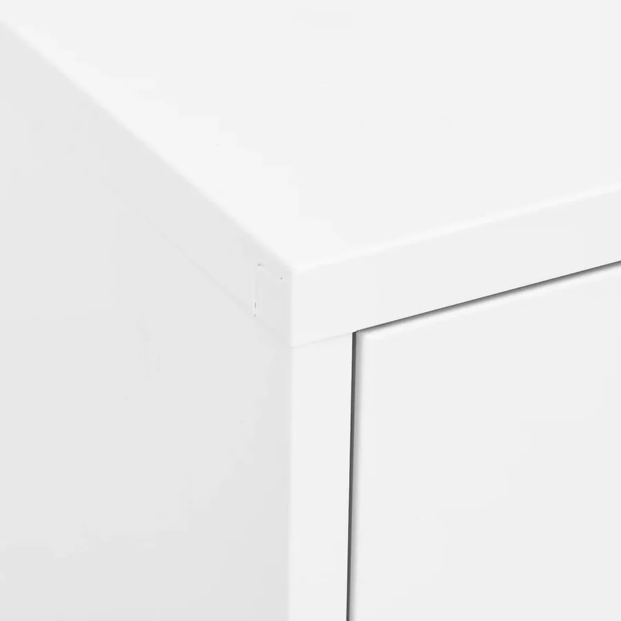 Armoire de rangement Blanc 80x35x101,5 cm Acier - 7