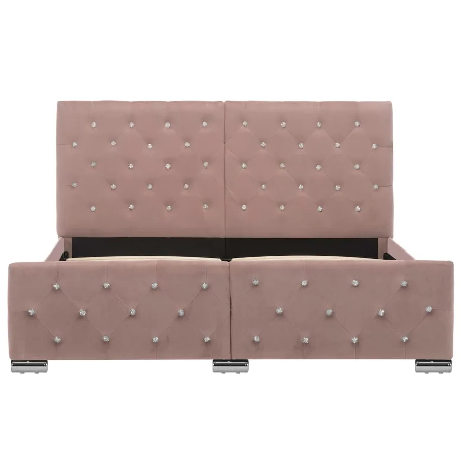 Cadre de lit sans matelas Rose Velours 140x200 cm - 4