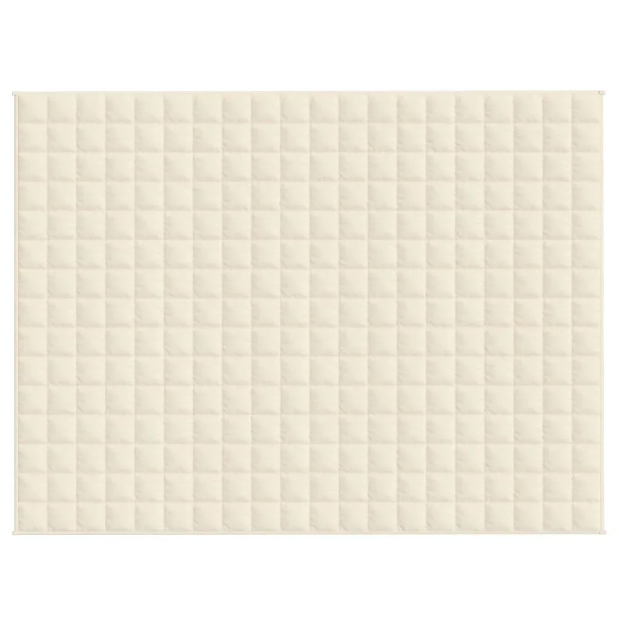 Couverture lestée Crème clair 150x200 cm 11 kg Tissu - 3