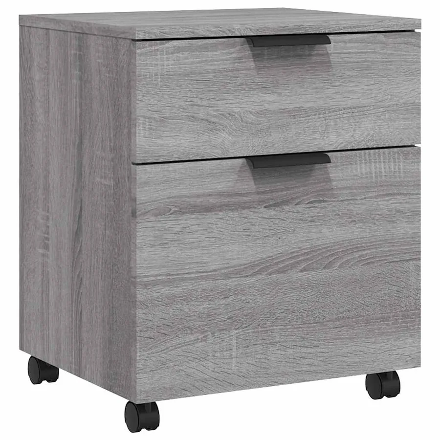 Classeur mobile avec roues Sonoma gris 45x38x54 cm Bois - 2