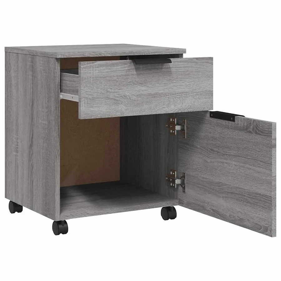 Classeur mobile avec roues Sonoma gris 45x38x54 cm Bois - 4