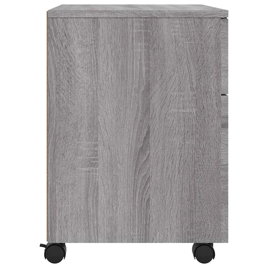 Classeur mobile avec roues Sonoma gris 45x38x54 cm Bois - 5