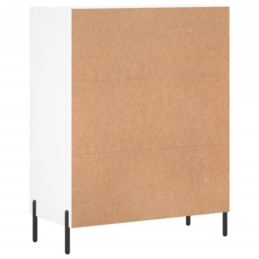 Buffet blanc 69,5x34x90 cm bois d'ingénierie - 8