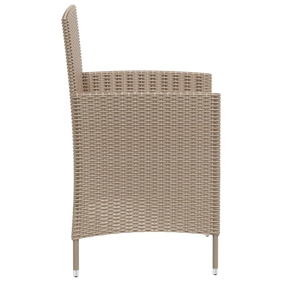 Ensemble à manger d'extérieur 3 pcs et coussins Résine tressée - 5