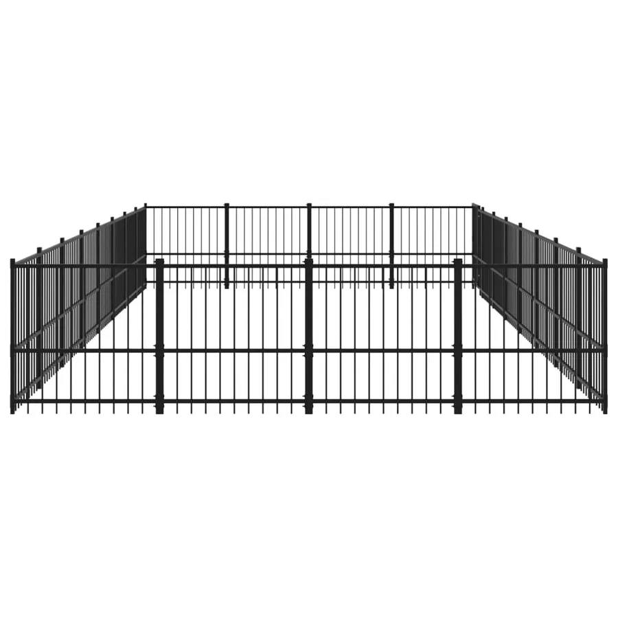 Chenil d'extérieur pour chiens Acier 30,11 m² - 4