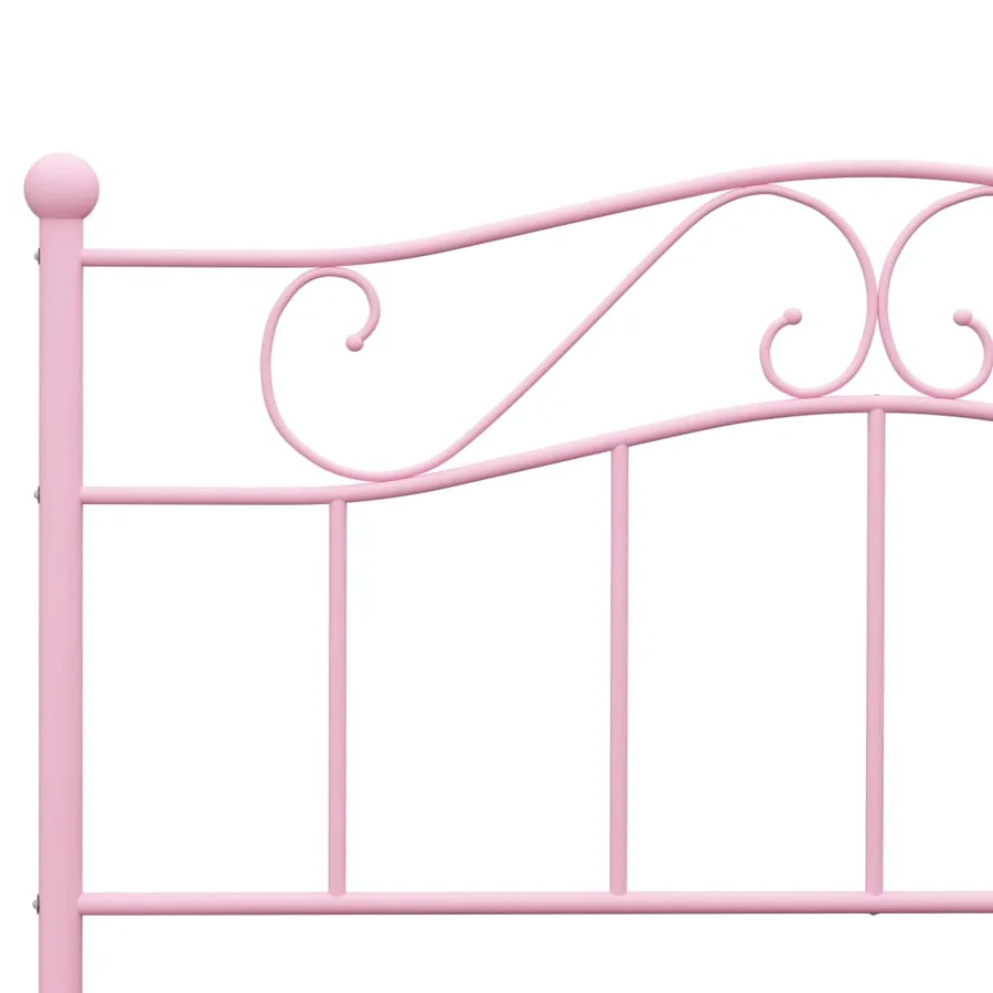 Cadre de lit sans matelas rose métal 120x200 cm - 5