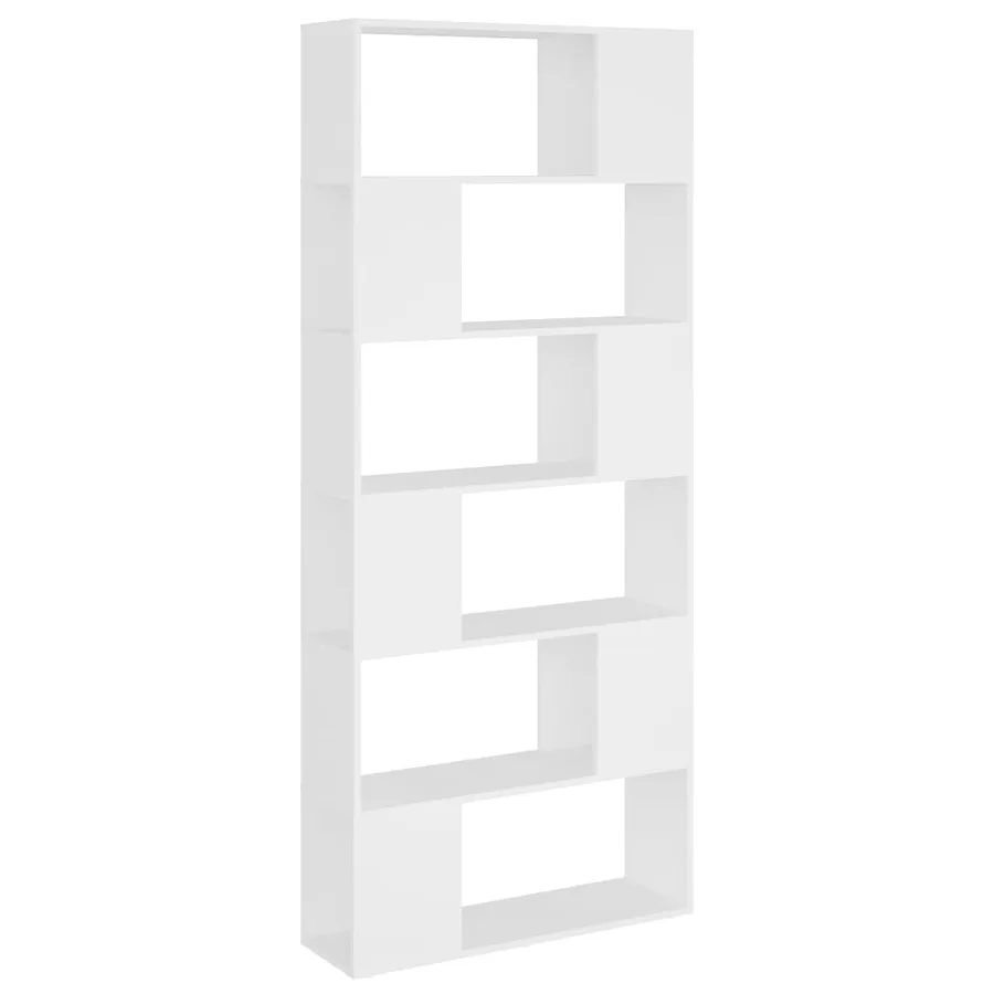 Bibliothèque/Séparateur de pièce Blanc Bois d'ingénierie - 2
