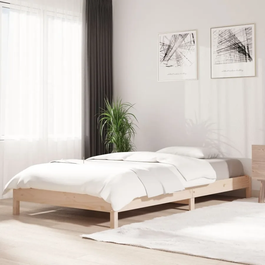 Lit empilable sans matelas 90x190 cm bois de pin massif