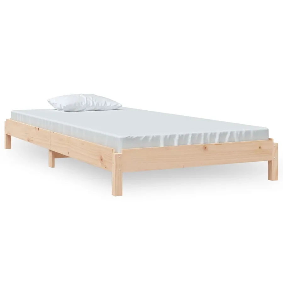 Lit empilable sans matelas 90x190 cm bois de pin massif - 2