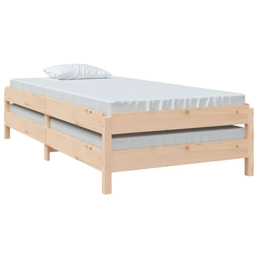 Lit empilable sans matelas 90x190 cm bois de pin massif - 5