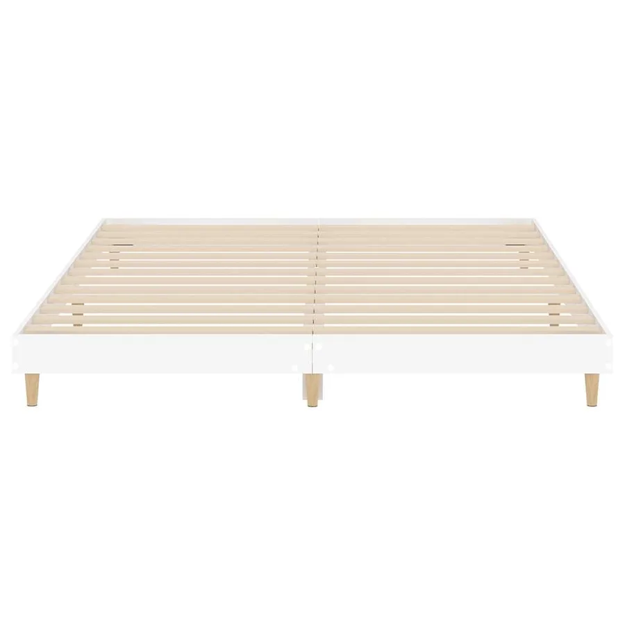 Cadre de lit sans matelas blanc 120x200 cm bois ingénierie - 6