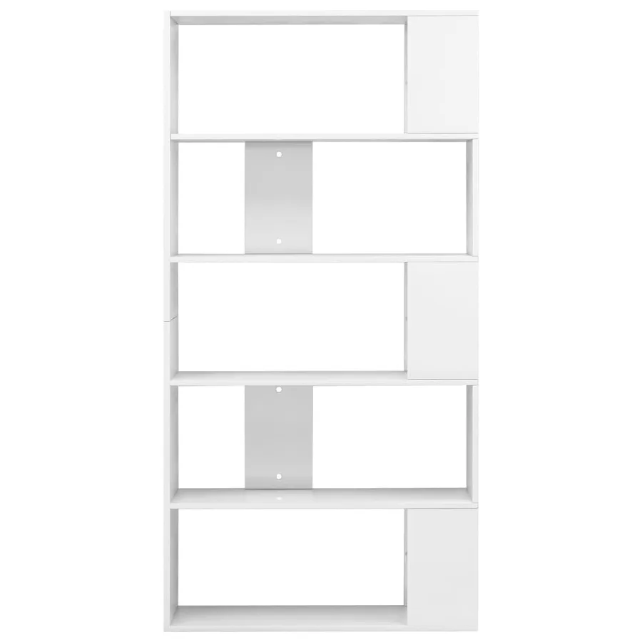 Bibliothèque/Séparateur de pièce Blanc brillant 80x24x159 cm - 5