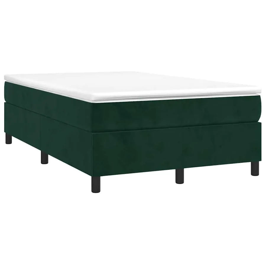Sommier à lattes de lit et matelas Vert foncé 120x200cm Velours - 3
