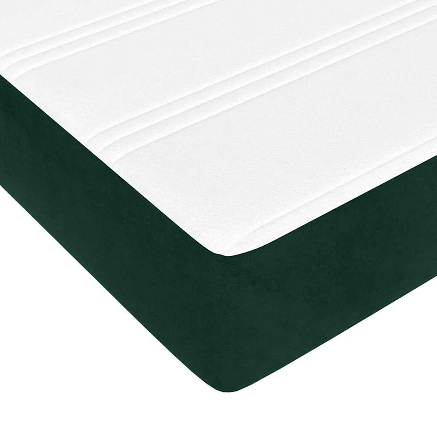 Sommier à lattes de lit et matelas Vert foncé 120x200cm Velours - 8