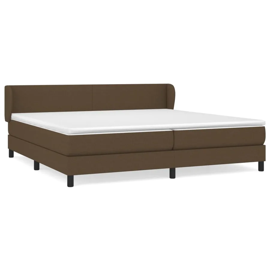 Sommier à lattes de lit avec matelas Marron foncé 200x200 cm - 2