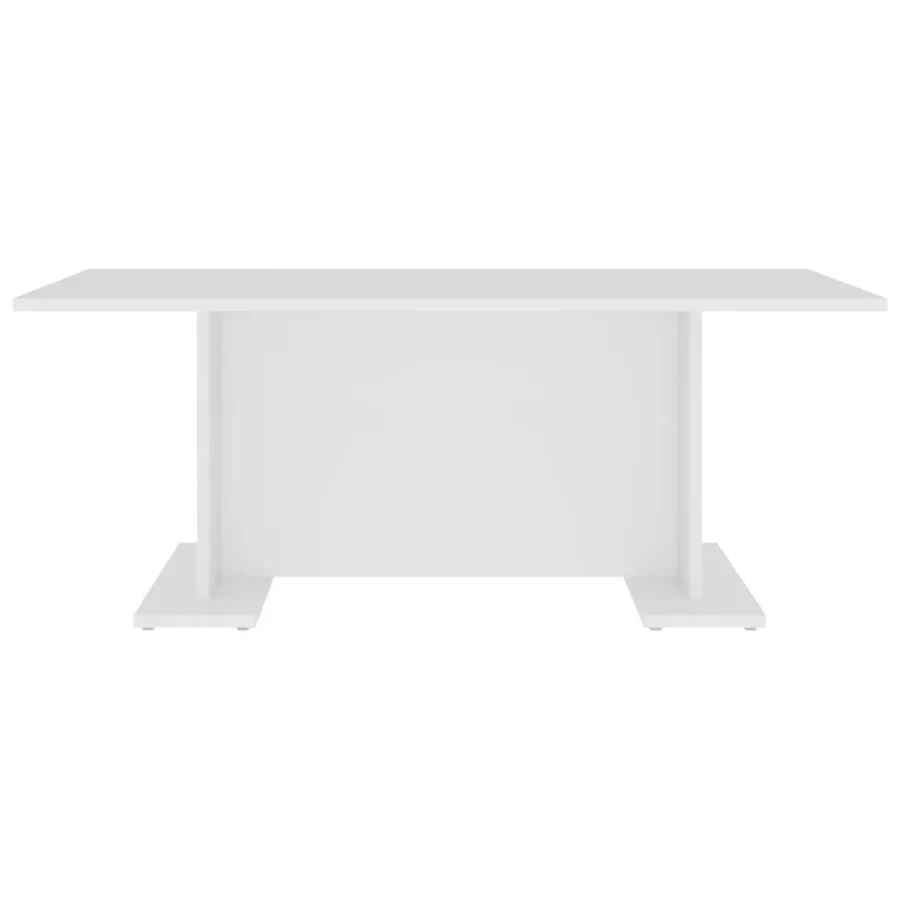 Table basse blanc 103,5x60x40 cm bois d'ingénierie - 4