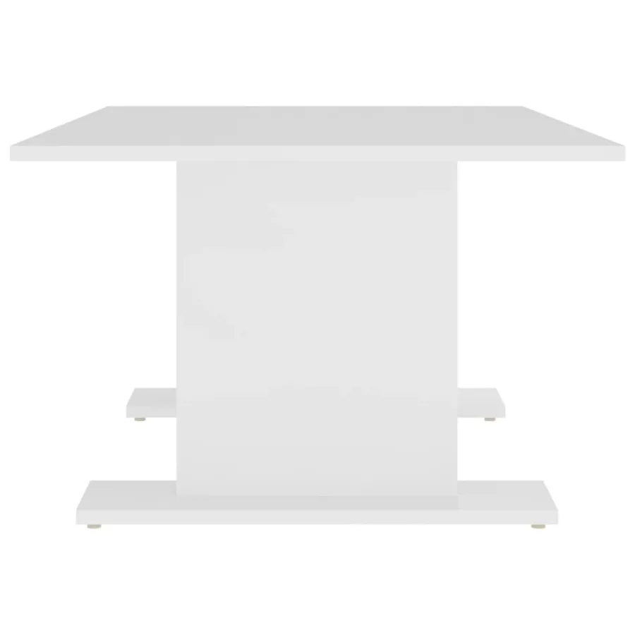 Table basse blanc 103,5x60x40 cm bois d'ingénierie - 5