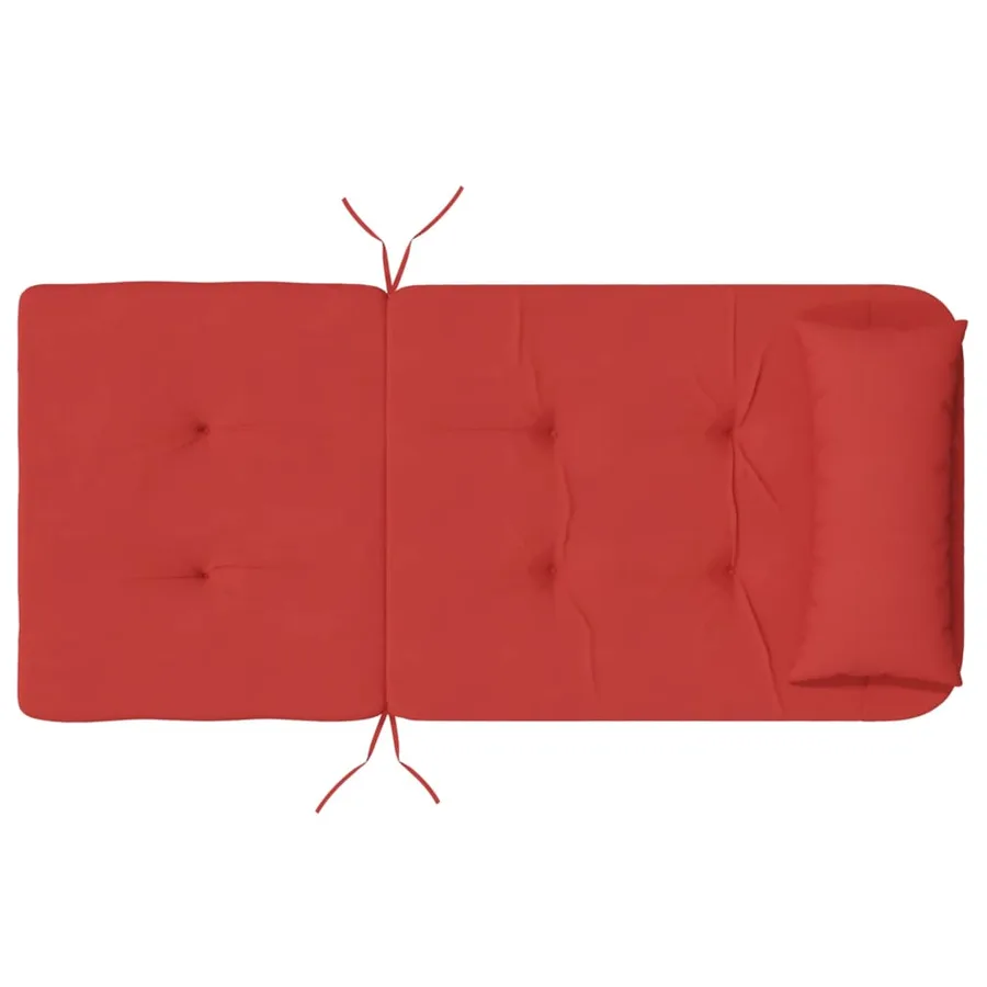 Coussins de chaise adirondack lot de 2 rouge tissu oxford - 8