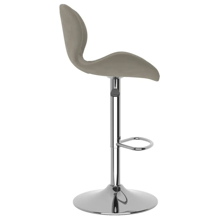 Tabourets de bar lot de 2 gris clair velours - 5