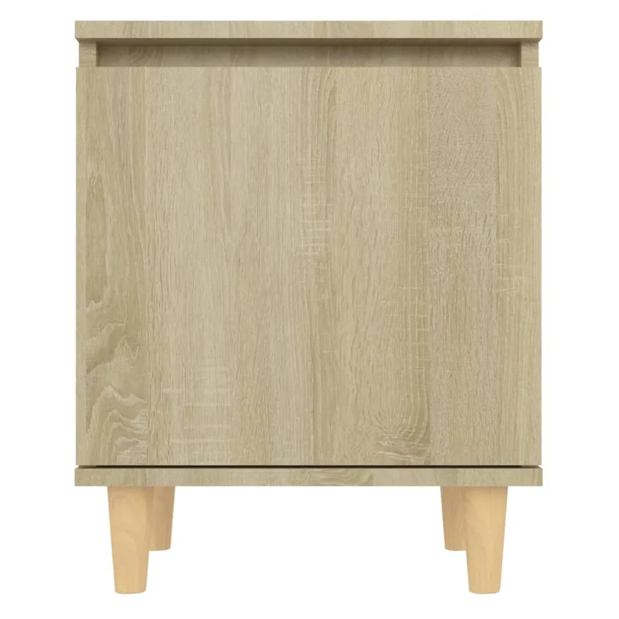 Tables de chevet pieds en bois 2 pcs Chêne sonoma 40x30x50 cm - 5