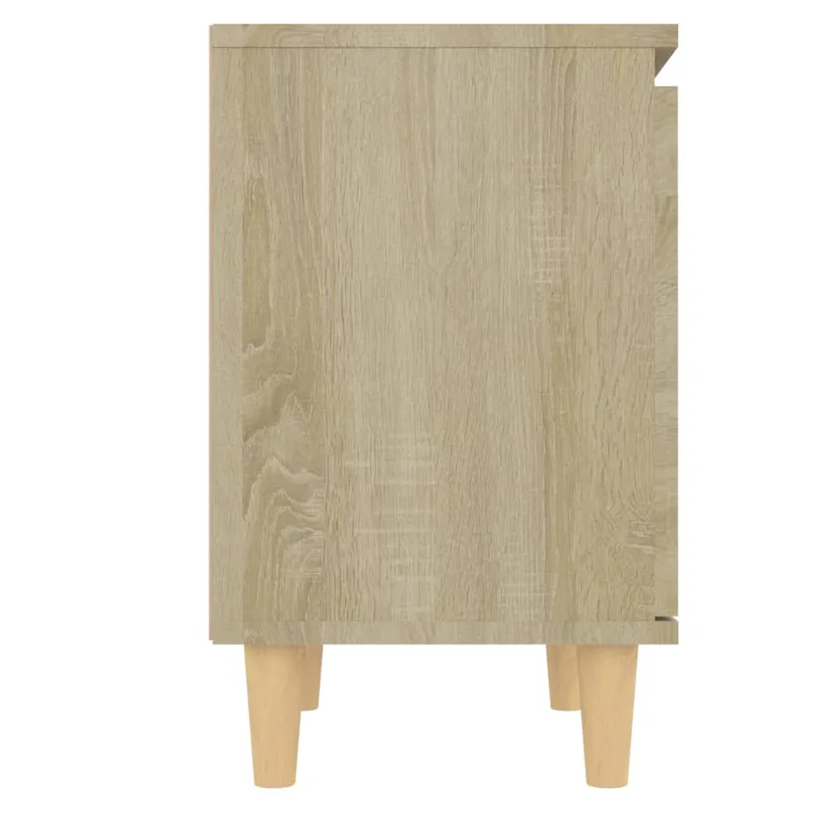 Tables de chevet pieds en bois 2 pcs Chêne sonoma 40x30x50 cm - 6