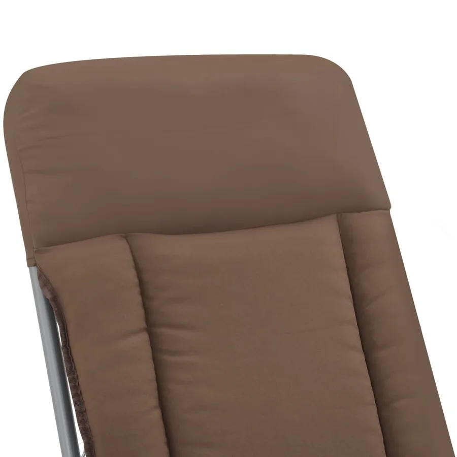 Chaises pliables de jardin avec coussins lot de 2 Marron - 10
