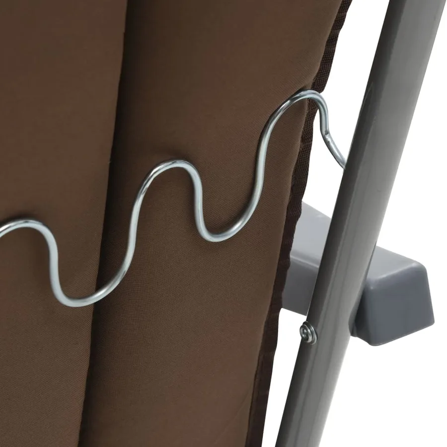 Chaises pliables de jardin avec coussins lot de 2 Marron - 9