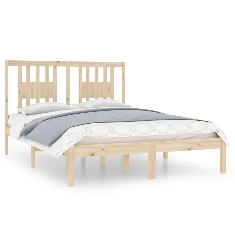 Cadre de lit sans matelas bois massif - 2