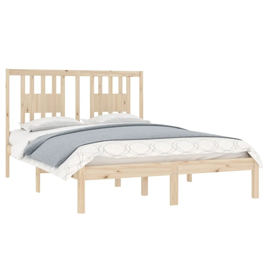 Cadre de lit sans matelas bois massif - 3