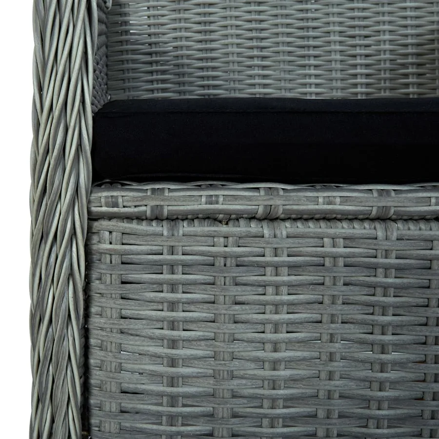 Ensemble à manger de jardin 5 pcs Gris clair - 7