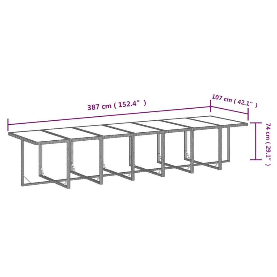 Ensemble à manger de jardin et coussins 15 pcs beige - 10