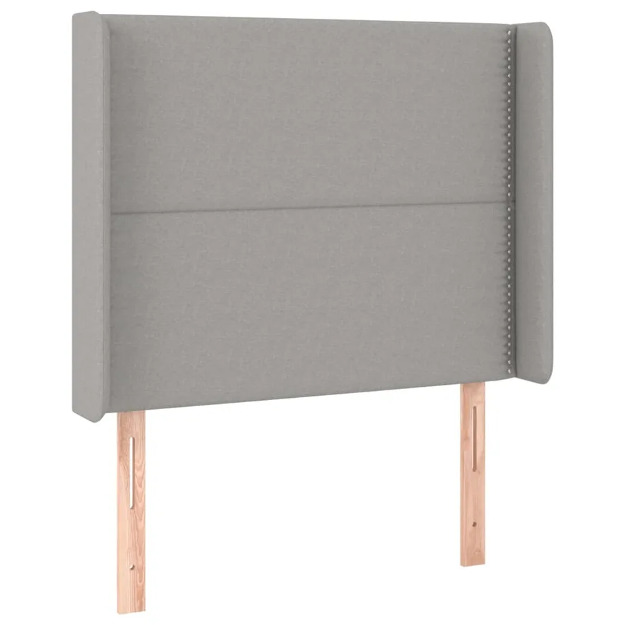 Sommier à lattes de lit matelas LED Gris clair 90x190cm Tissu - 7