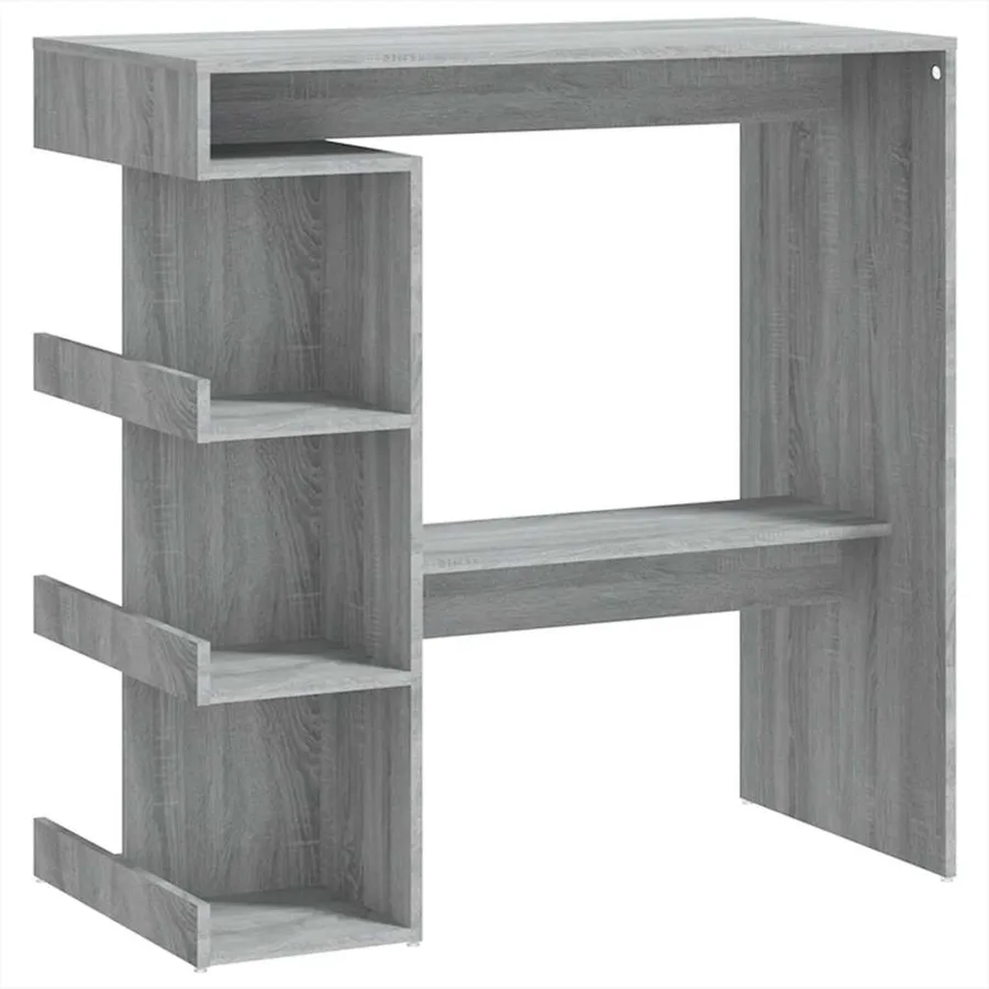 Table de bar et étagère de rangement Sonoma gris 100x50x101,5cm - 2