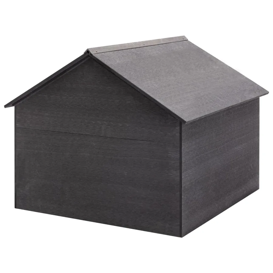 Garage pour tondeuse à gazon Gris 80x80x70 cm WPC - 4
