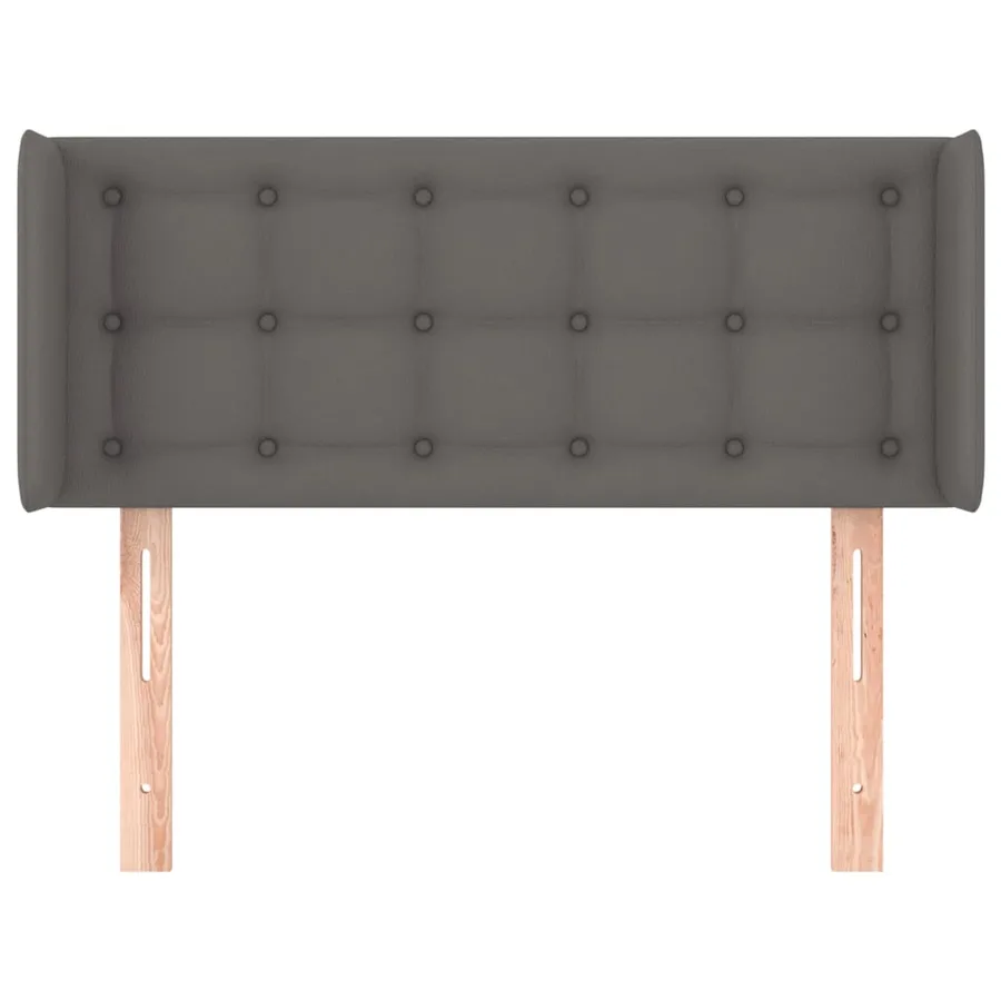 Tête de lit avec oreilles Gris 93x16x78/88 cm Similicuir - 3