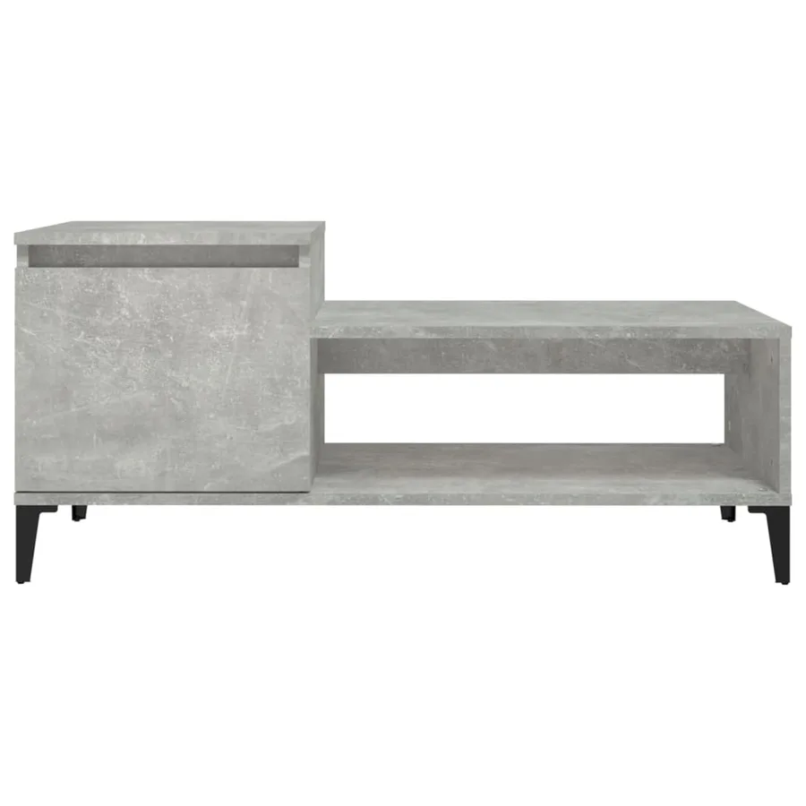 Table basse Gris béton 100x50x45 cm Bois d'ingénierie - 5
