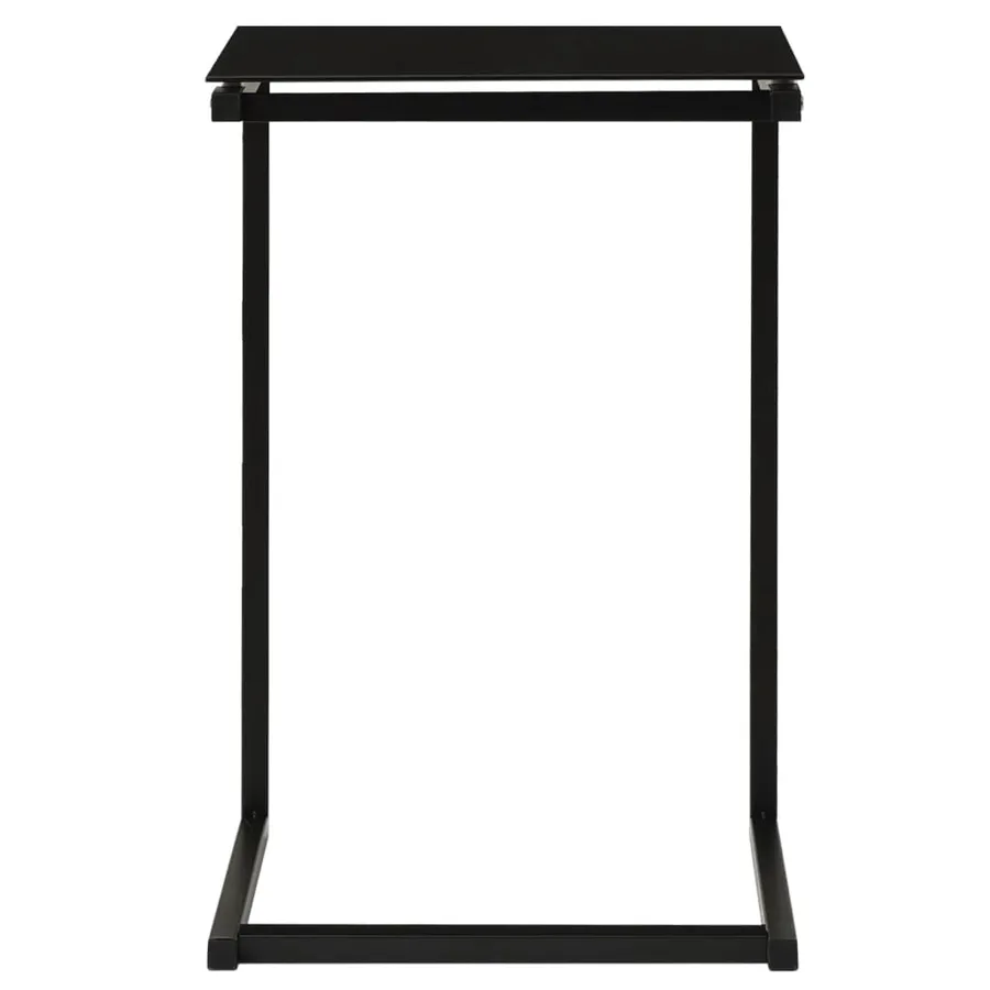 Table d'appoint Noir 40x40x60 cm Verre trempé - 2