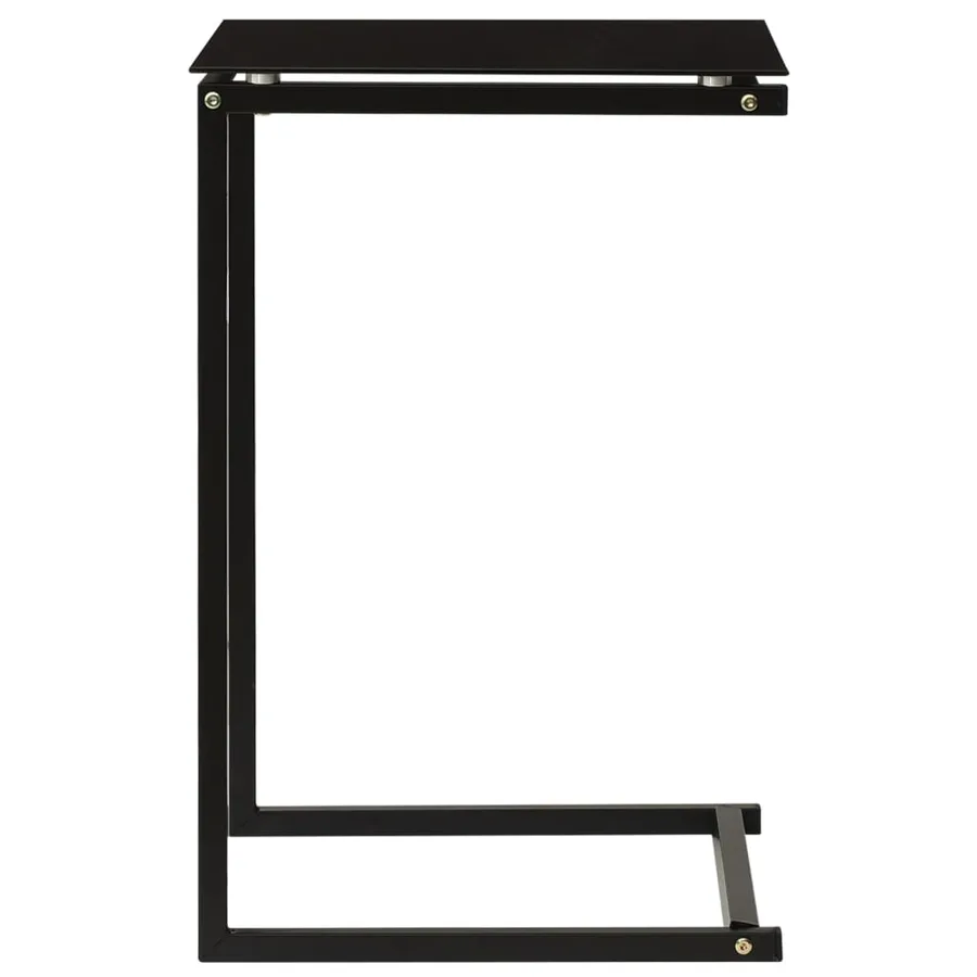Table d'appoint Noir 40x40x60 cm Verre trempé - 3