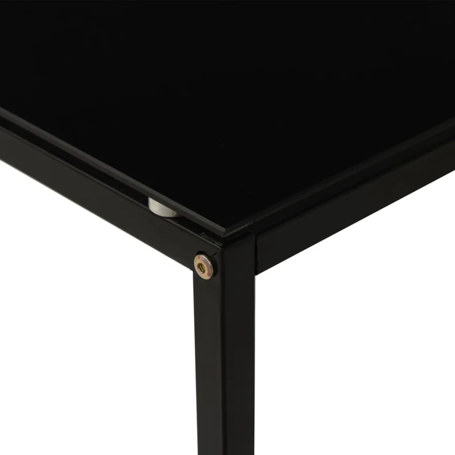 Table d'appoint Noir 40x40x60 cm Verre trempé - 5