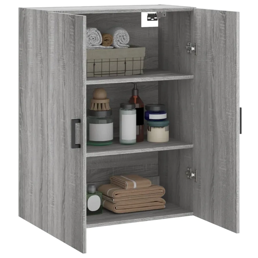 Armoire murale sonoma gris 69,5x34x90 cm - 5